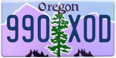 OR license plate 990XOD