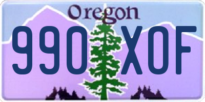 OR license plate 990XOF