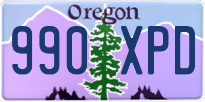 OR license plate 990XPD