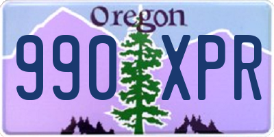 OR license plate 990XPR