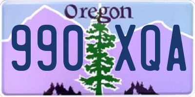 OR license plate 990XQA
