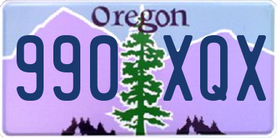 OR license plate 990XQX
