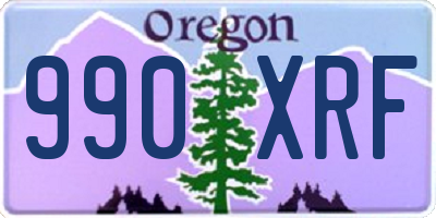 OR license plate 990XRF