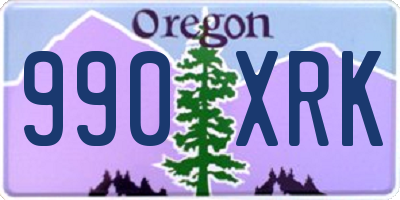 OR license plate 990XRK