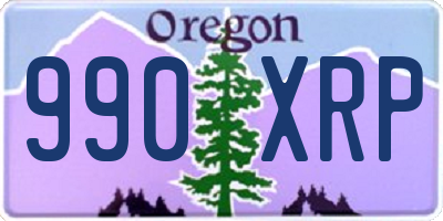 OR license plate 990XRP