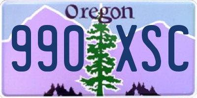 OR license plate 990XSC