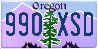 OR license plate 990XSD