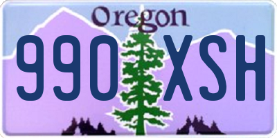 OR license plate 990XSH