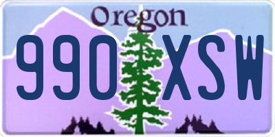 OR license plate 990XSW