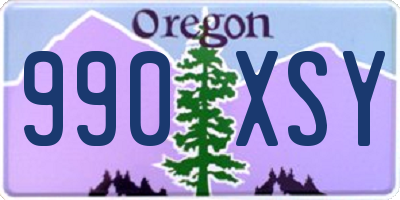 OR license plate 990XSY