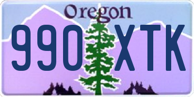 OR license plate 990XTK
