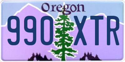 OR license plate 990XTR