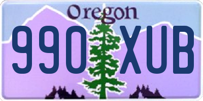 OR license plate 990XUB