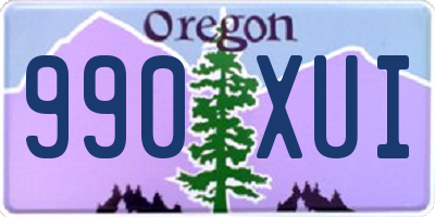 OR license plate 990XUI