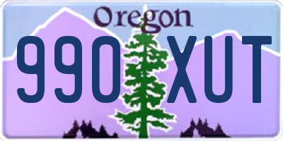 OR license plate 990XUT