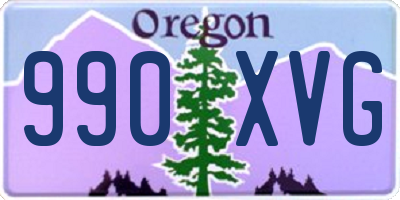 OR license plate 990XVG