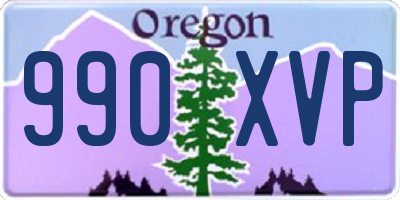 OR license plate 990XVP