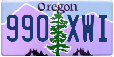 OR license plate 990XWI