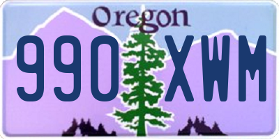 OR license plate 990XWM