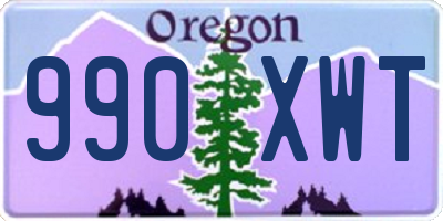 OR license plate 990XWT