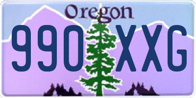 OR license plate 990XXG