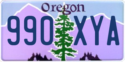 OR license plate 990XYA