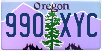 OR license plate 990XYC