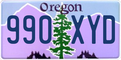 OR license plate 990XYD