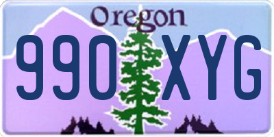 OR license plate 990XYG