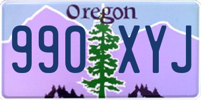 OR license plate 990XYJ