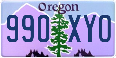 OR license plate 990XYO