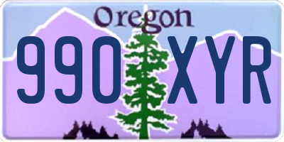 OR license plate 990XYR