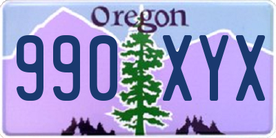 OR license plate 990XYX