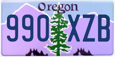 OR license plate 990XZB