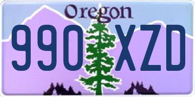OR license plate 990XZD