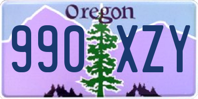 OR license plate 990XZY