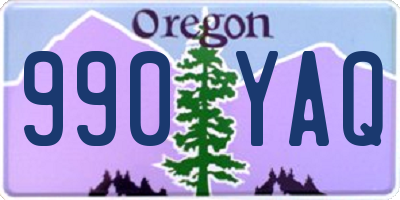 OR license plate 990YAQ
