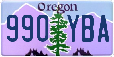 OR license plate 990YBA