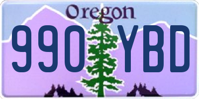 OR license plate 990YBD