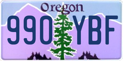 OR license plate 990YBF