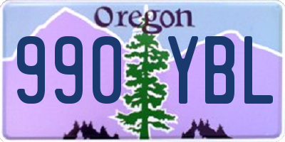 OR license plate 990YBL
