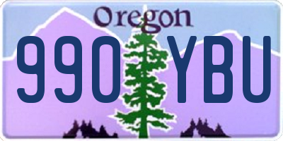 OR license plate 990YBU
