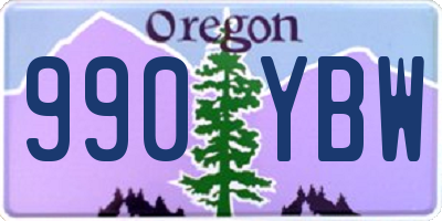 OR license plate 990YBW