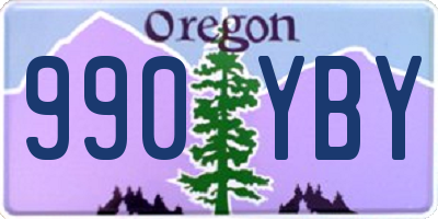 OR license plate 990YBY