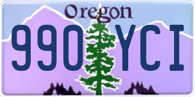 OR license plate 990YCI