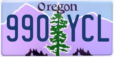 OR license plate 990YCL