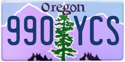 OR license plate 990YCS