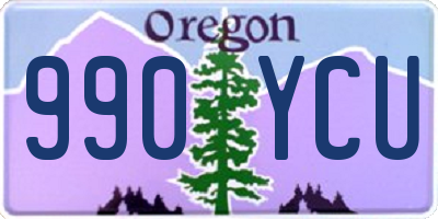 OR license plate 990YCU