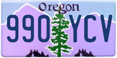 OR license plate 990YCV