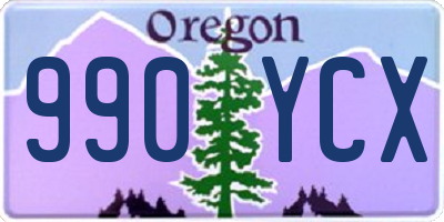 OR license plate 990YCX